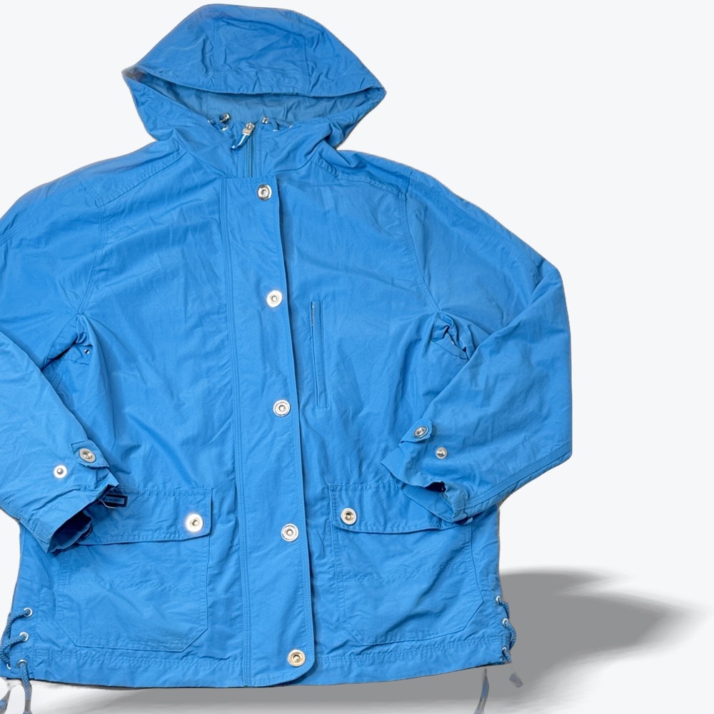 Vintage‎ 90s Lauren Ralph Lauren Blue Hooded Windbreaker Jacket Womens PM